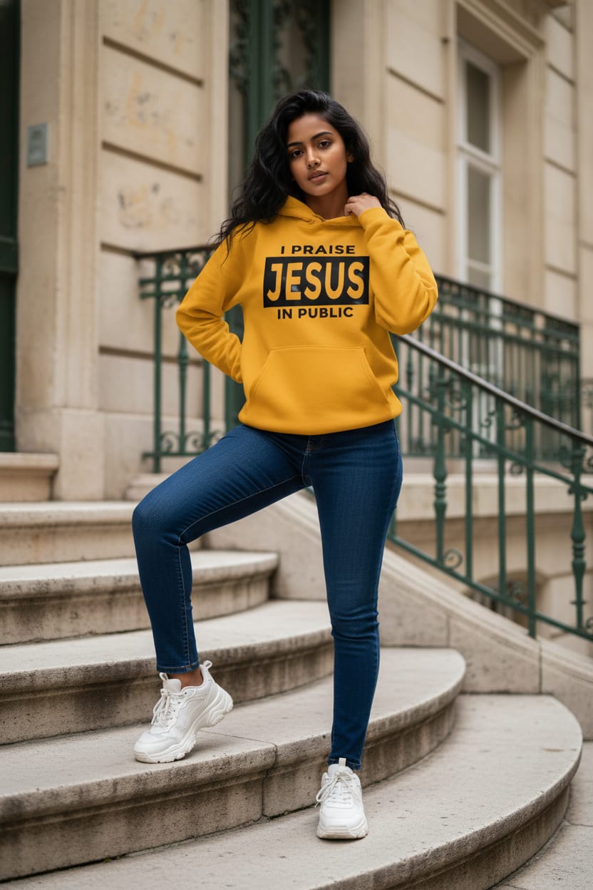 I Praise Jesus In Public Hoodie
